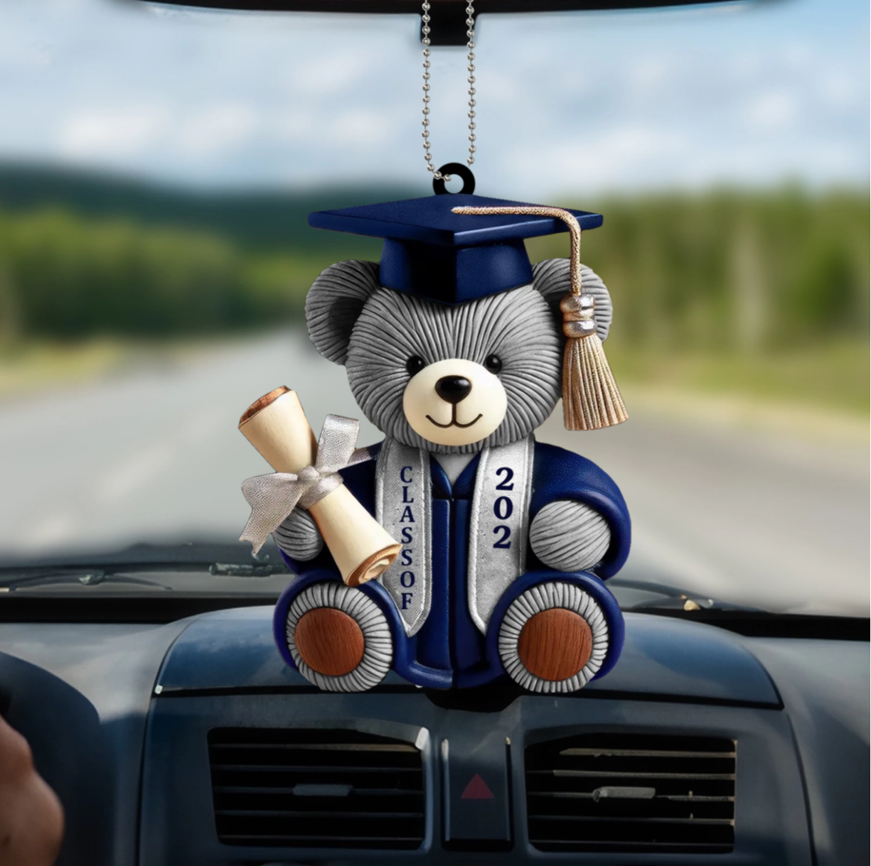 Personalized Graduation Wishes Teddy Bear Ornament, Personalized Graduation Bear Ornaments 2025 TD0021