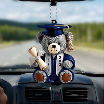 Personalized Graduation Wishes Teddy Bear Ornament, Personalized Graduation Bear Ornaments 2025 TD0021