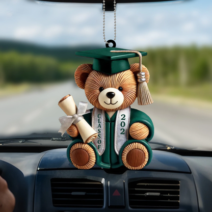 Personalized Graduation Wishes Teddy Bear Ornament, Personalized Graduation Bear Ornaments 2025 TD0021