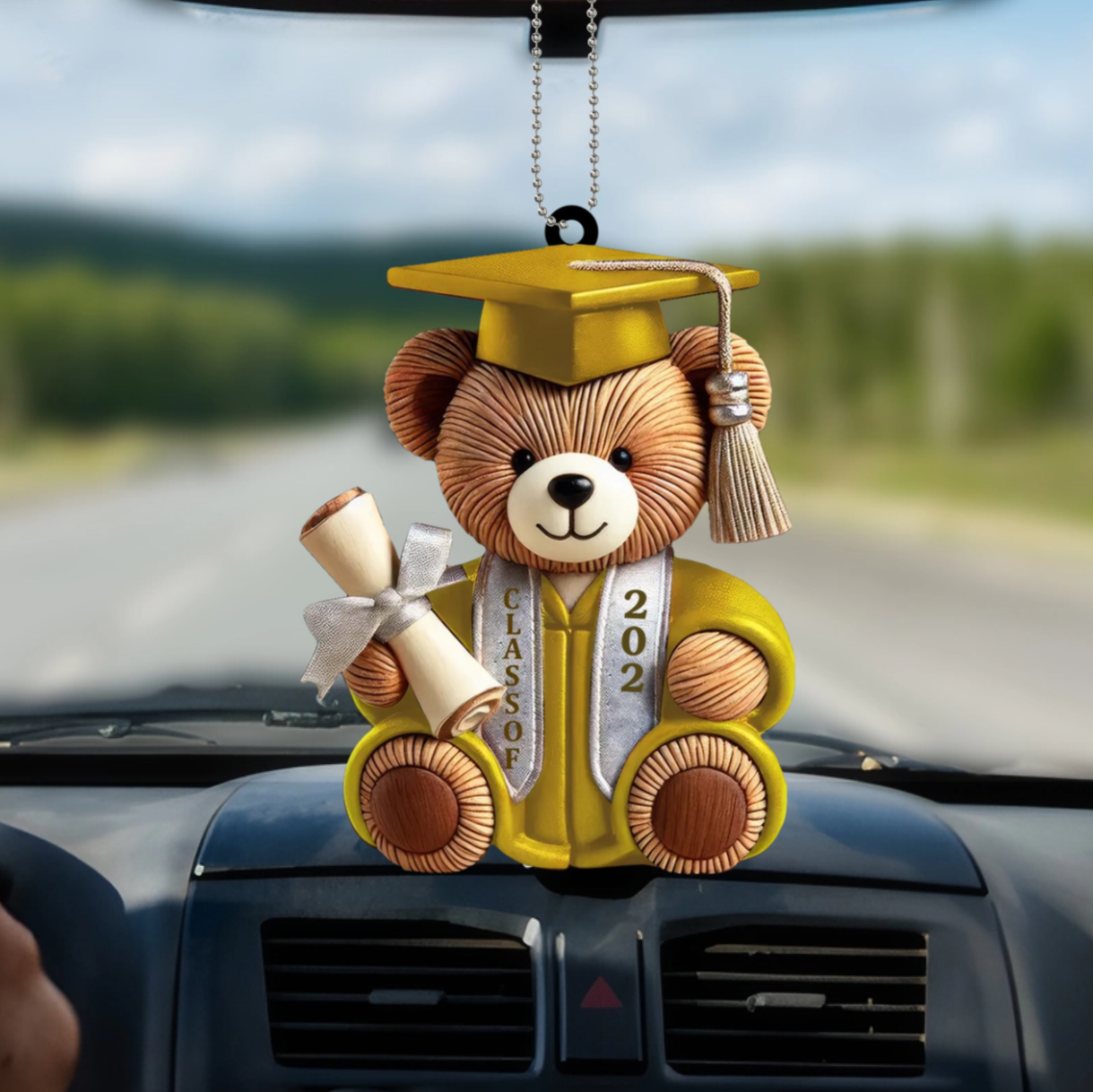 Personalized Graduation Wishes Teddy Bear Ornament, Personalized Graduation Bear Ornaments 2025 TD0021