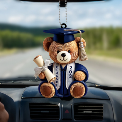 Personalized Graduation Wishes Teddy Bear Ornament, Personalized Graduation Bear Ornaments 2025 TD0021