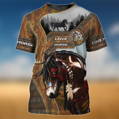 3D Full Print Love Horse Tshirt, Cool Tshirt For Horse Lovers, Horse Shirt, Horse Gift TO0689