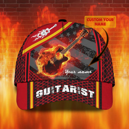 3D Classic Cap Guitar Personalized Name Cap 04 Lasfour CA0801