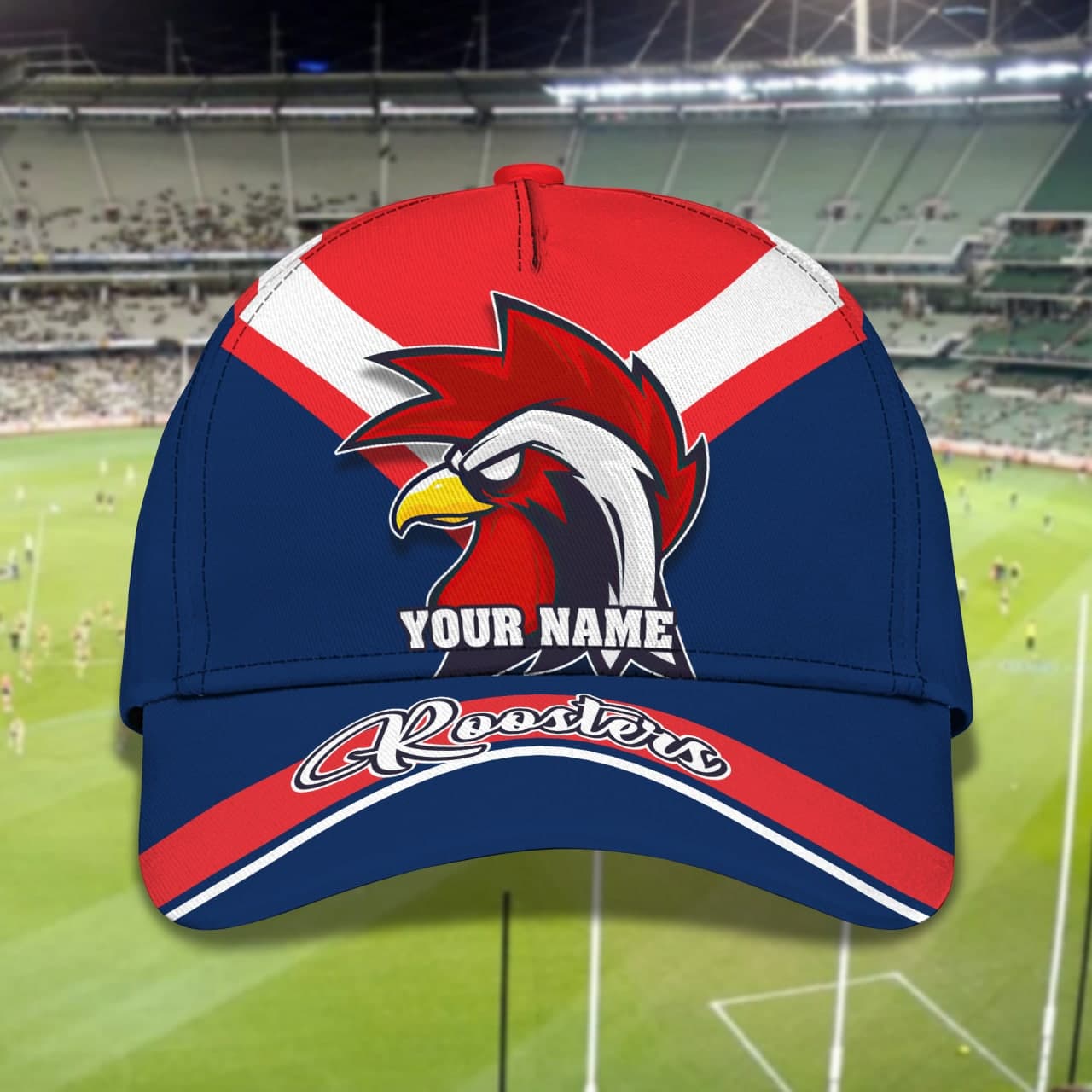 3D Classic Cap Roosters Personalized Name Cap Lasfour CA1730