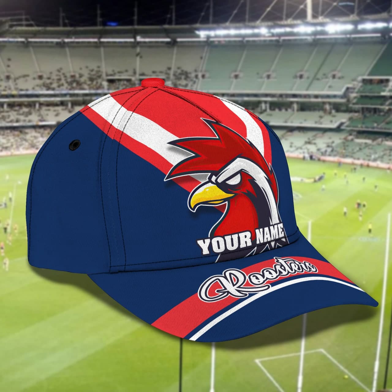 3D Classic Cap Roosters Personalized Name Cap Lasfour CA1730