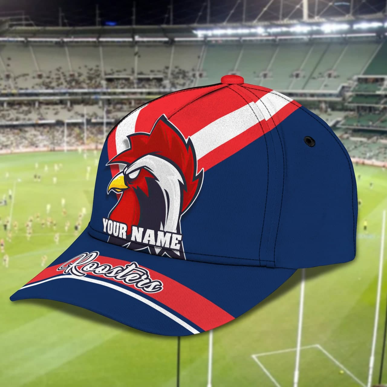 3D Classic Cap Roosters Personalized Name Cap Lasfour CA1730