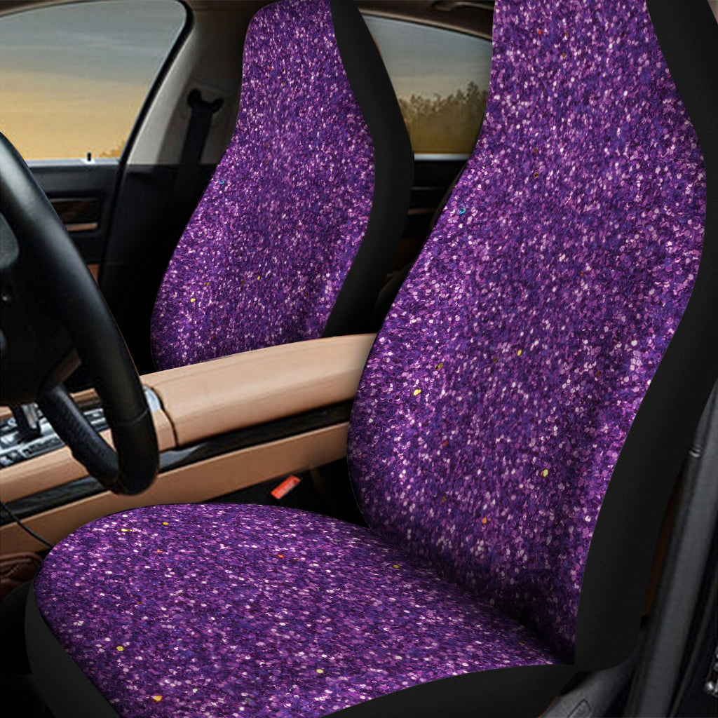 Purple Glitter Texture Print Universal Fit Car Seat Covers SO0320