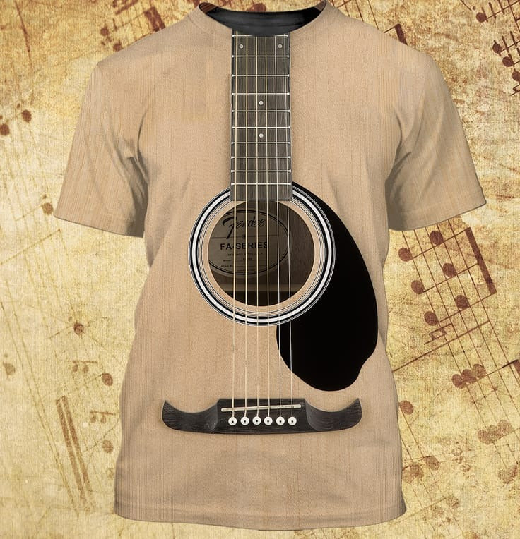 3D Full Printed Bright Colorful Guitar Shirt, Guitar Lover Shirts, Love Guitar Gifts TO0814