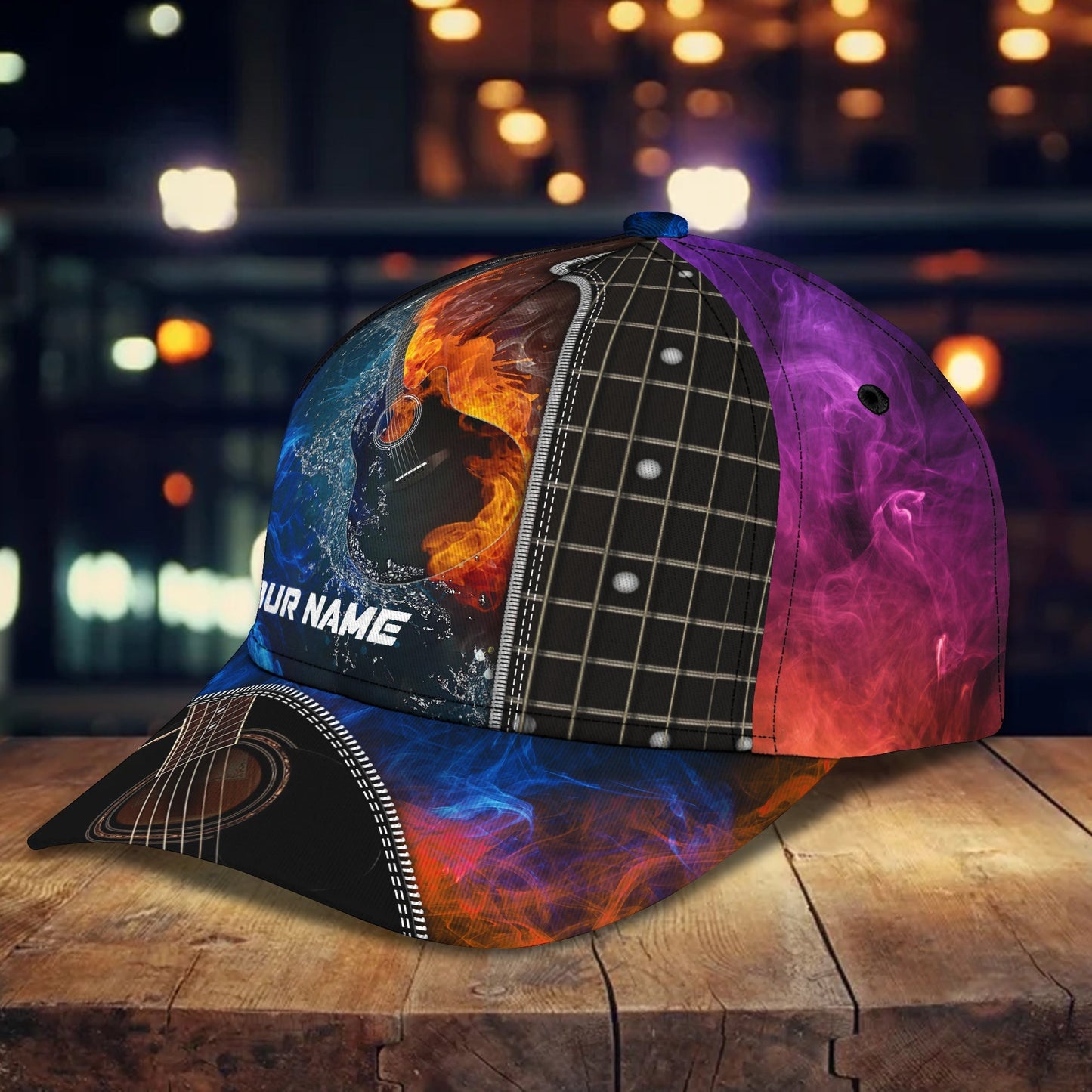 3D Classic Cap Love Guitar 05 Personalized Name Cap Lasfour CA1409