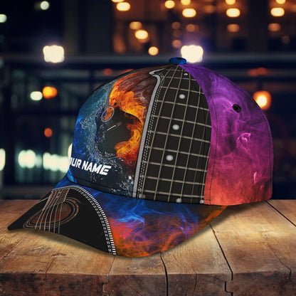 3D Classic Cap Love Guitar 05 Personalized Name Cap Lasfour CA1409
