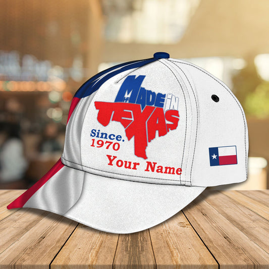 3D Classic Cap Texas Personalized Name Cap Nama150 Lasfour CA1525