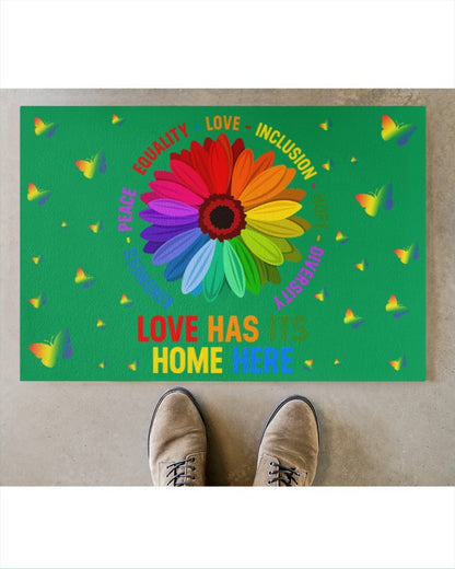 Pride Outdoor Mat For Lesbian, Home Decor Gift For Gaymer, Couple Lesbian Gifts, Lgbt Doormat LO1275
