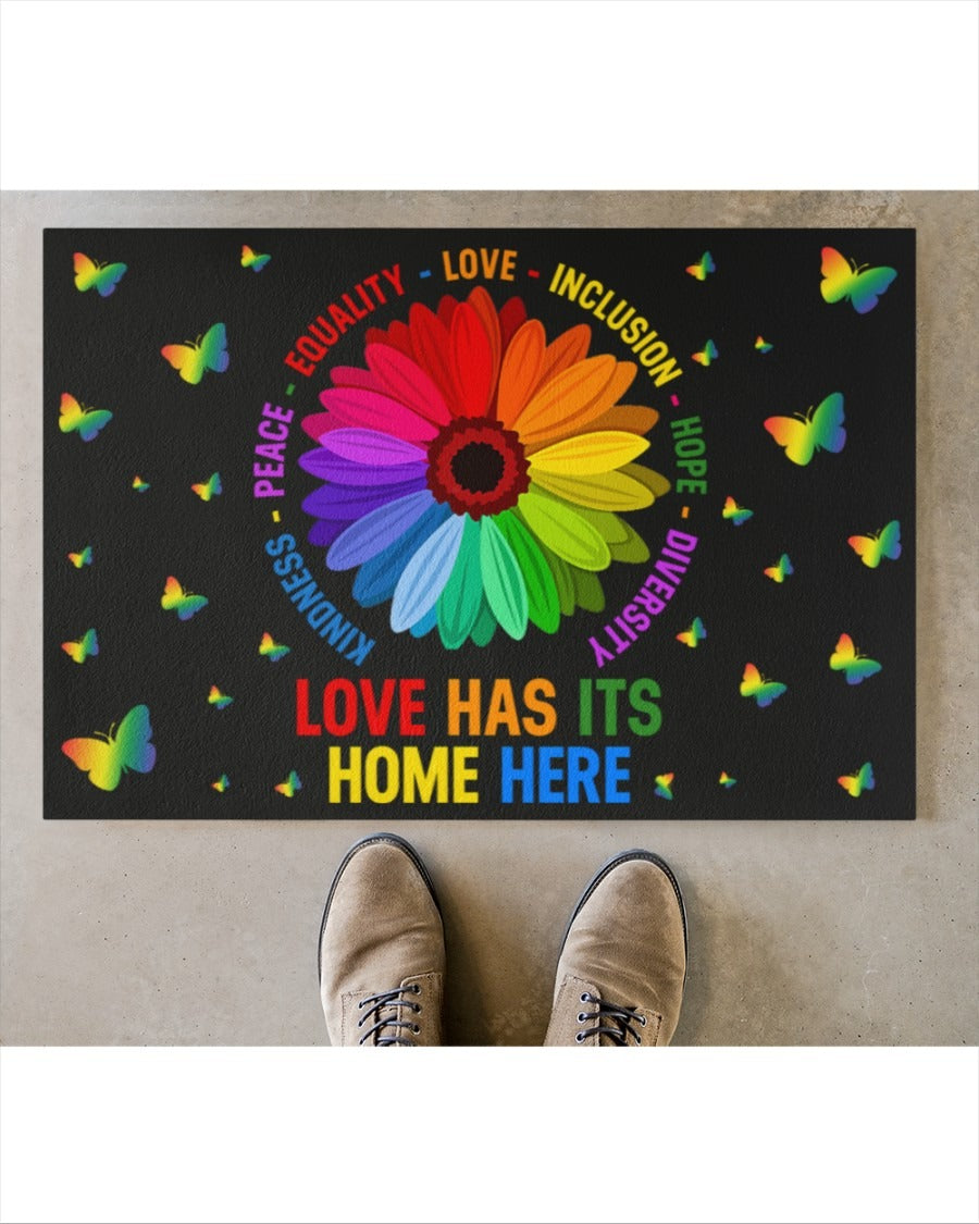 Pride Outdoor Mat For Lesbian, Home Decor Gift For Gaymer, Couple Lesbian Gifts, Lgbt Doormat LO1275