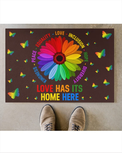 Pride Outdoor Mat For Lesbian, Home Decor Gift For Gaymer, Couple Lesbian Gifts, Lgbt Doormat LO1275