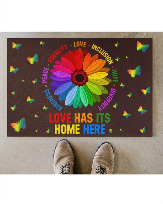 Pride Outdoor Mat For Lesbian, Home Decor Gift For Gaymer, Couple Lesbian Gifts, Lgbt Doormat LO1275