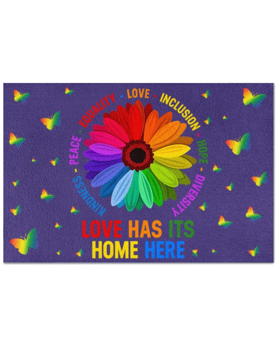 Pride Outdoor Mat For Lesbian, Home Decor Gift For Gaymer, Couple Lesbian Gifts, Lgbt Doormat LO1275