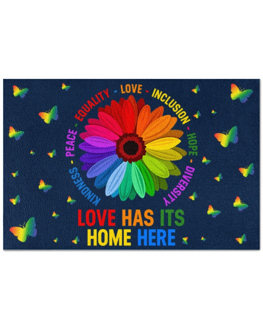 Pride Outdoor Mat For Lesbian, Home Decor Gift For Gaymer, Couple Lesbian Gifts, Lgbt Doormat LO1275