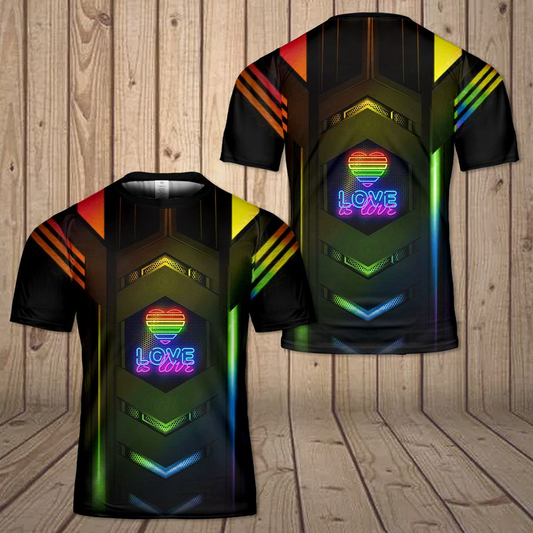 Love Is Love Pride 3D T Shirt, Pride Month Clothing, Lgbt Shirts 3D LO0896