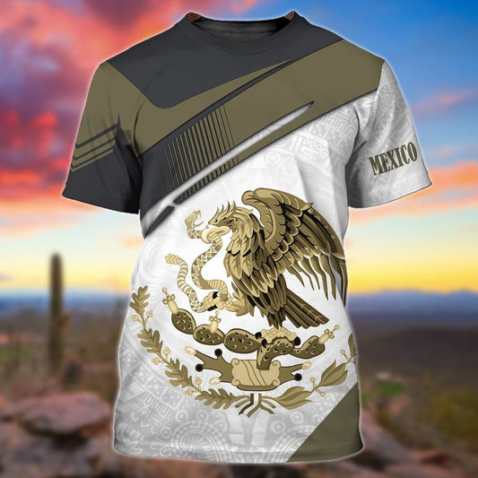 3D All Over Printed Mexicano Eagle T Shirts For Men And Women, Mexico Shirt Adults, Mexican T Shirts TO0782