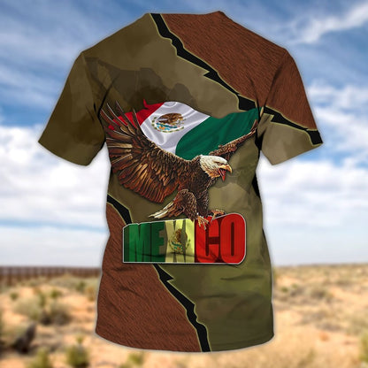Personalized With Name 3D Mexico Pride Shirts, Mexico Shirt Womens, Mexico Men's Shirt TO0773