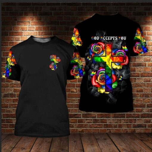 Pride 3D All Over Print T Shirt For Lgbt It’s Ok To Be Different Skeleton LGBT Gift For Her LGBT Gift For Him LO0935