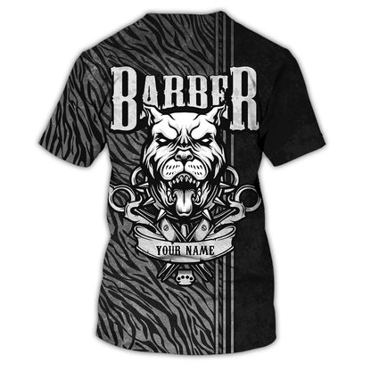 Personalized 3D All Over Print Barber Shirt, Barber Shop Animal Gang Tshirt, Barber Gift, Barbershop Uniform TO2722