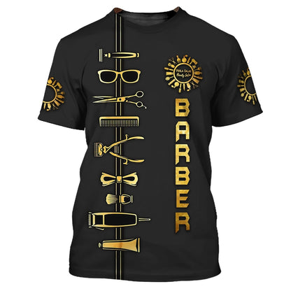 Personalized 3D Tshirt For Baber, Beauty Salon Barber Shirts, Best Gift For A Baber Man, Barber Shirt For Him TO0652