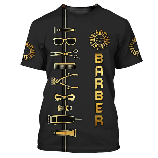 Customized 3D Sublimation Barber Shirts, Barber Gift For Her, Unisex 3D Barber Shirt, Cool Barber Gifts TO0655