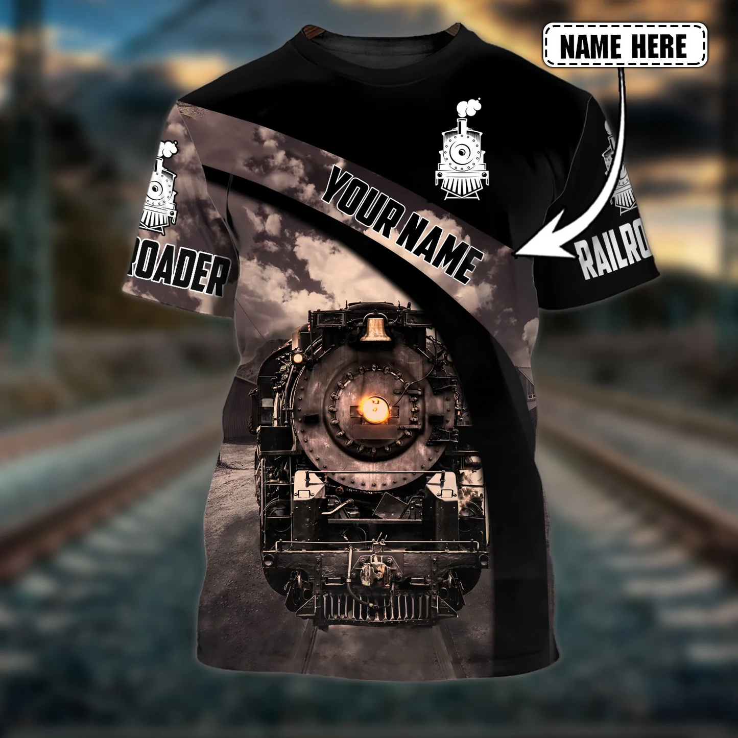 Railroader Shirt 3D All Over Print, Custom Railroad Tshirt, Railroader Man Gift, Railroader Dad Gift TO2723