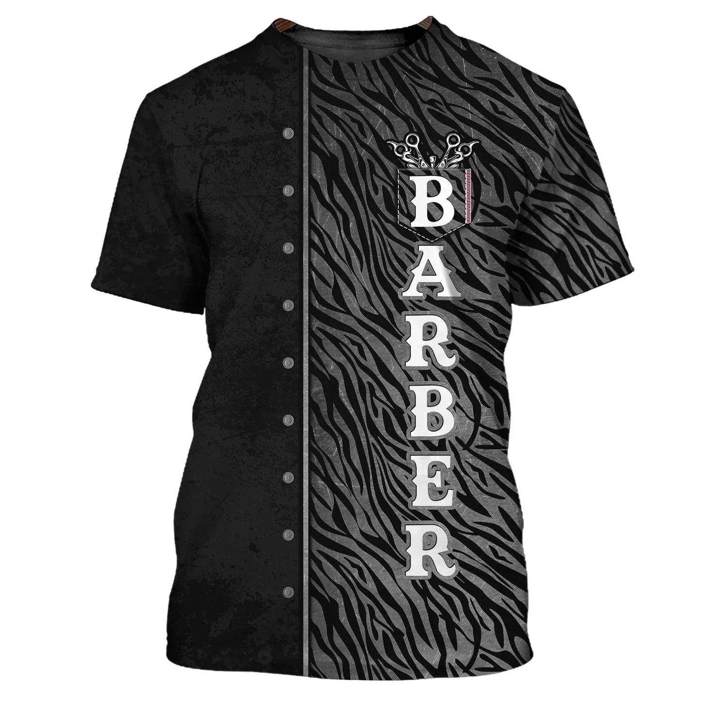 Personalized 3D All Over Print Barber Shirt, Barber Shop Animal Gang Tshirt, Barber Gift, Barbershop Uniform TO2722