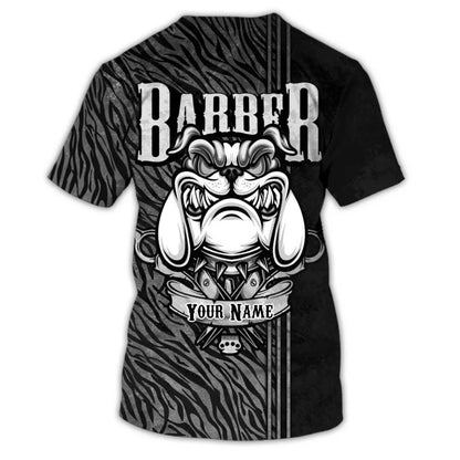 Personalized 3D All Over Print Barber Shirt, Barber Shop Animal Gang Tshirt, Barber Gift, Barbershop Uniform TO2722