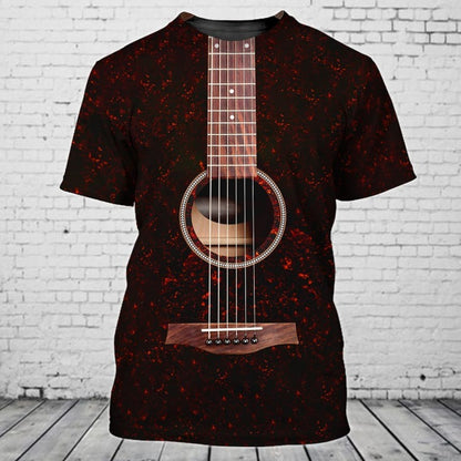 Guitar Color Art 3D Tshirt, Colorfull 3D Guitar Shirt For Men And Women, Guitar Lover Shirts TO0813