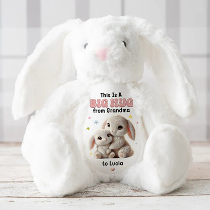 A Sweet Hug From Nana Personalized Stuffed Bunny, This Is A Big Hug from Grandma Stuffed Bunny, Custom Stuffed Animal For Kids TD0018