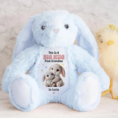 A Sweet Hug From Nana Personalized Stuffed Bunny, This Is A Big Hug from Grandma Stuffed Bunny, Custom Stuffed Animal For Kids TD0018