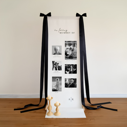 Custom Photo Wedding Memorial Fabric Sign, Custom Memorial Banner For Wedding WD0466