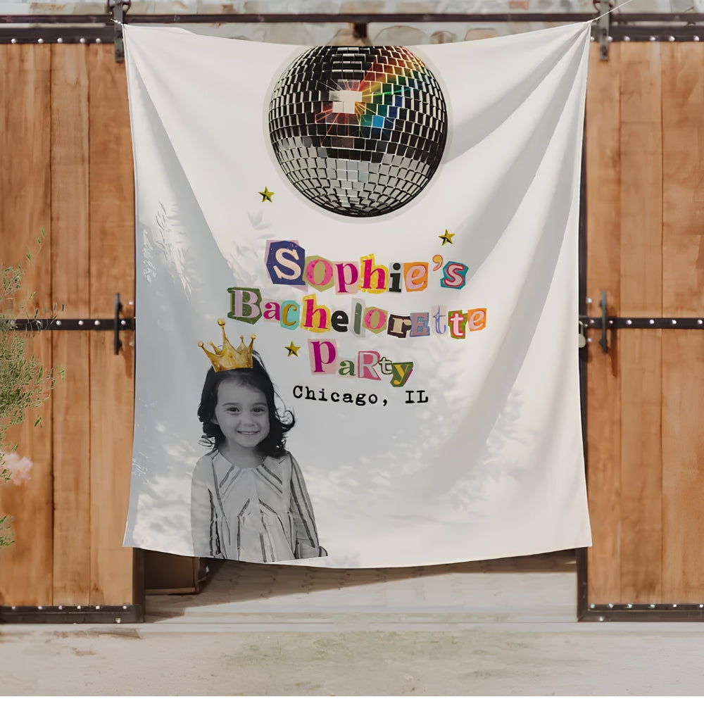 Custom Photo Bacheloretta Party Banner, Custom Bachelorette Sign WD0518