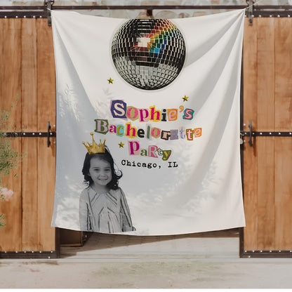Custom Photo Bacheloretta Party Banner, Custom Bachelorette Sign WD0518