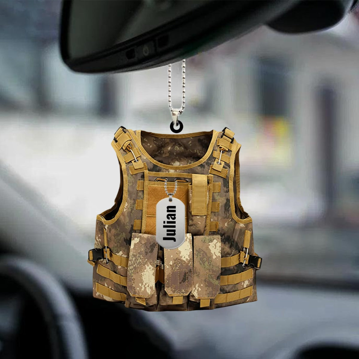 Personalized Flat Acrylic Ornament Outdoor Vest Car Hanging Ornaments OO0076