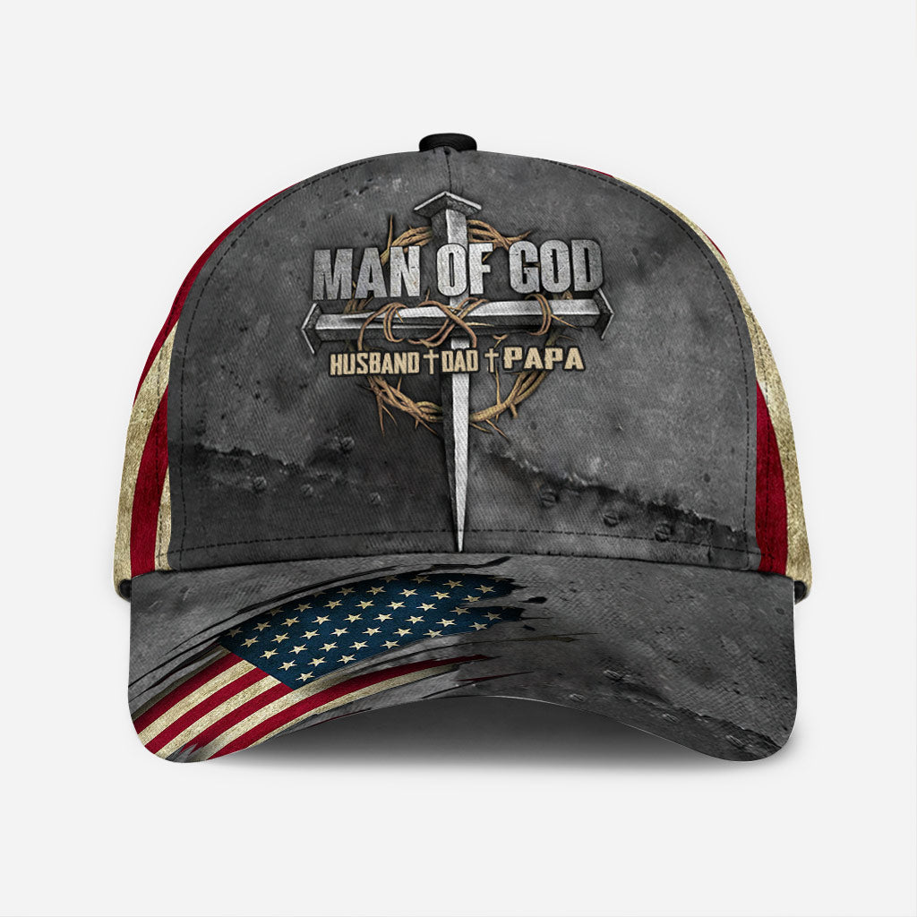 Dad The Man Of God Baseball Cap Hat Christian Classic Cap Hat CO0624