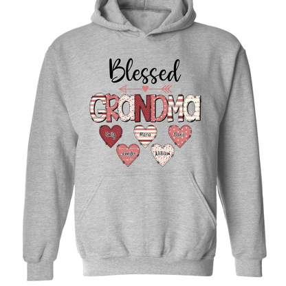 Personalized Nickname Mom and Grandma CG02 Hoodie, Grandma Shirt, Mom Mimi Aunt Shirt, Gift Valentine's Day Mother's Day for Mom and Grandma MI0567