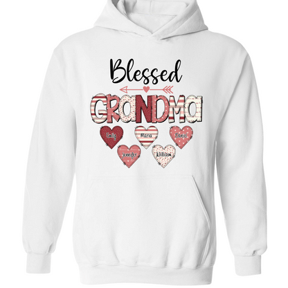 Personalized Nickname Mom and Grandma CG02 Hoodie, Grandma Shirt, Mom Mimi Aunt Shirt, Gift Valentine's Day Mother's Day for Mom and Grandma MI0567