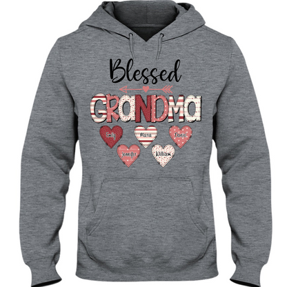 Personalized Nickname Mom and Grandma CG02 Hoodie, Grandma Shirt, Mom Mimi Aunt Shirt, Gift Valentine's Day Mother's Day for Mom and Grandma MI0567