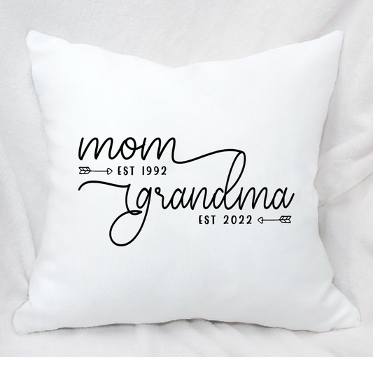 Mom Est Grandma Est Custom TH Indoor Pillow MI0555