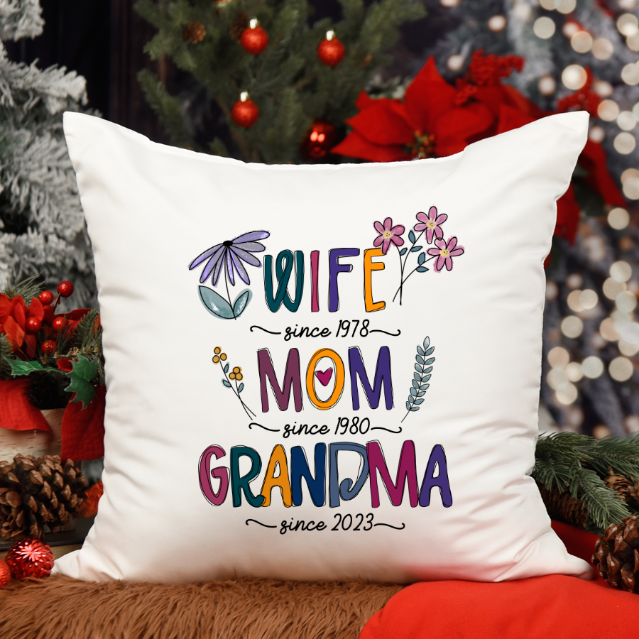 Wife Mom Grandma Since Year CTH01 Indoor Pillow MI0761