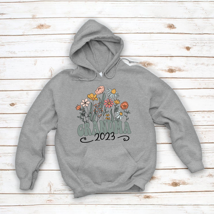 Wildflower Grandma Est VT Hoodie MI0769