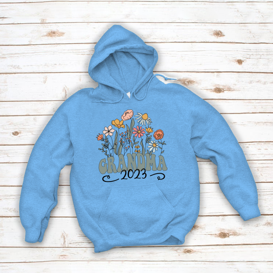 Wildflower Grandma Est VT Hoodie MI0769