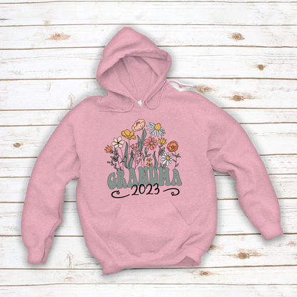 Wildflower Grandma Est VT Hoodie MI0769