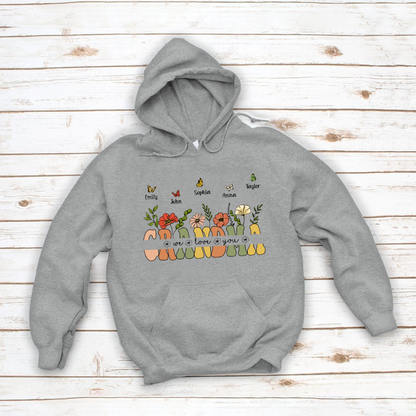 We Love You Grandma Flower CL01 Hoodie MI0601