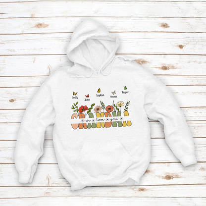 We Love You Grandma Flower CL01 Hoodie MI0601