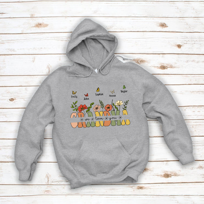 We Love You Grandma Flower CL01 Hoodie MI0601
